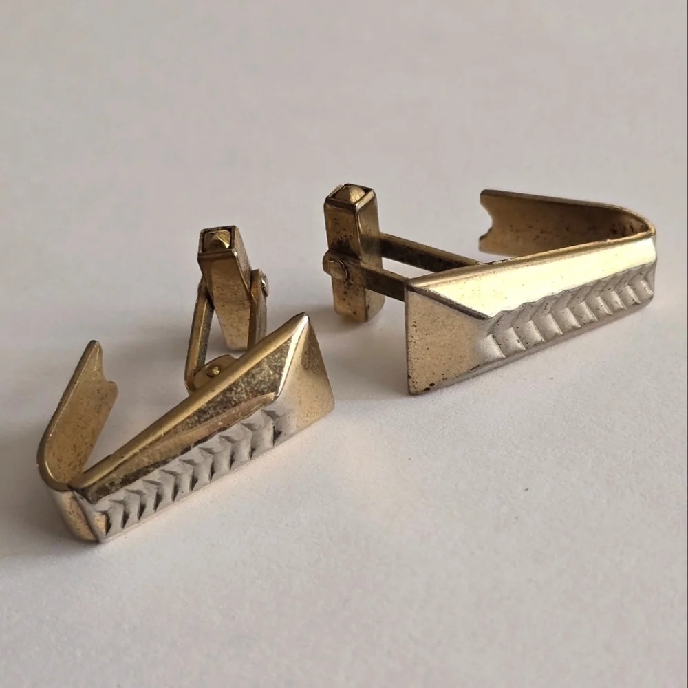 Vintage cuff links Anson cufflinks gold tone